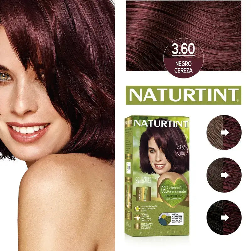 Naturtint Tintura Permanente Senza Ammoniaca 3.60 - Nero Ciliegia