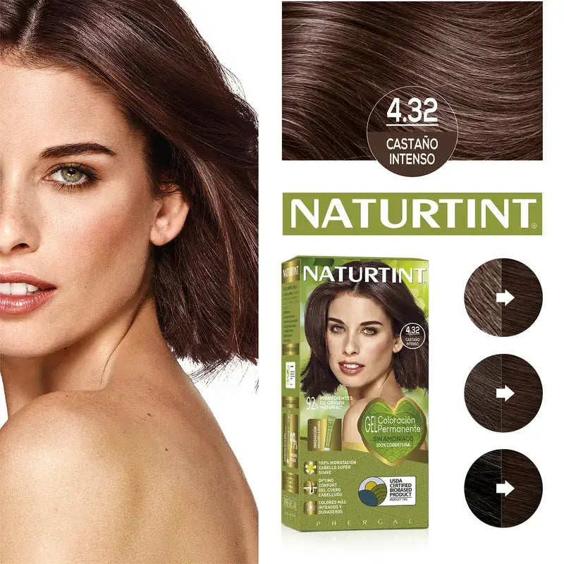 Naturtint Tintura permanente Tintura senza ammoniaca 4.32 - Castano intenso