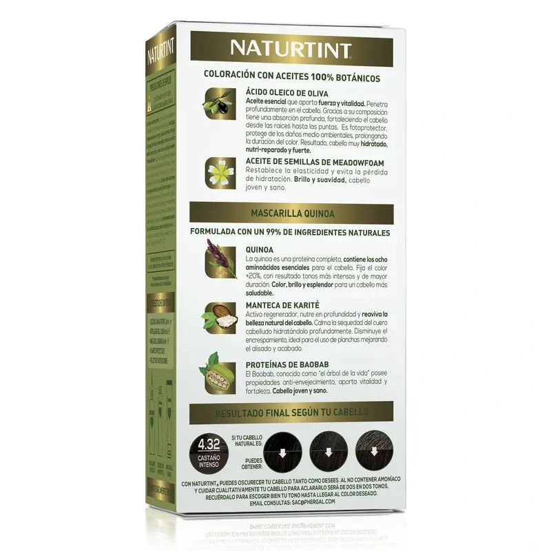 Naturtint Tintura permanente Tintura senza ammoniaca 4.32 - Castano intenso