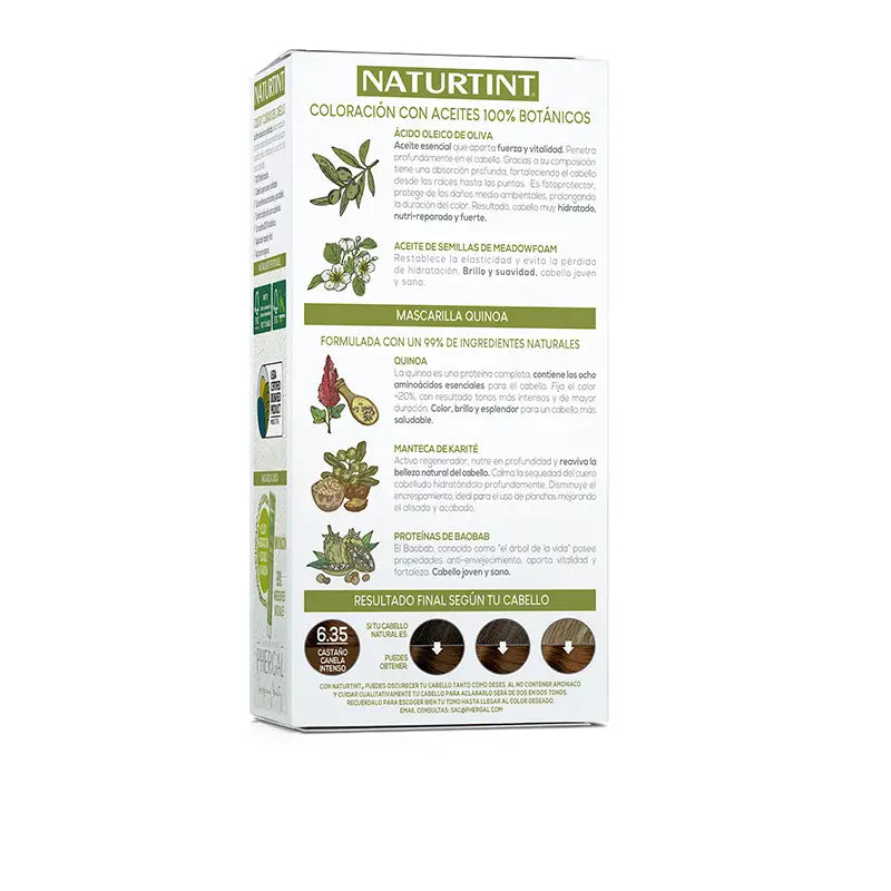 Naturtint Colorazione Permanente Colorazione Permanente Senza Ammoniaca 6.35 - Castano Intenso Cannella
