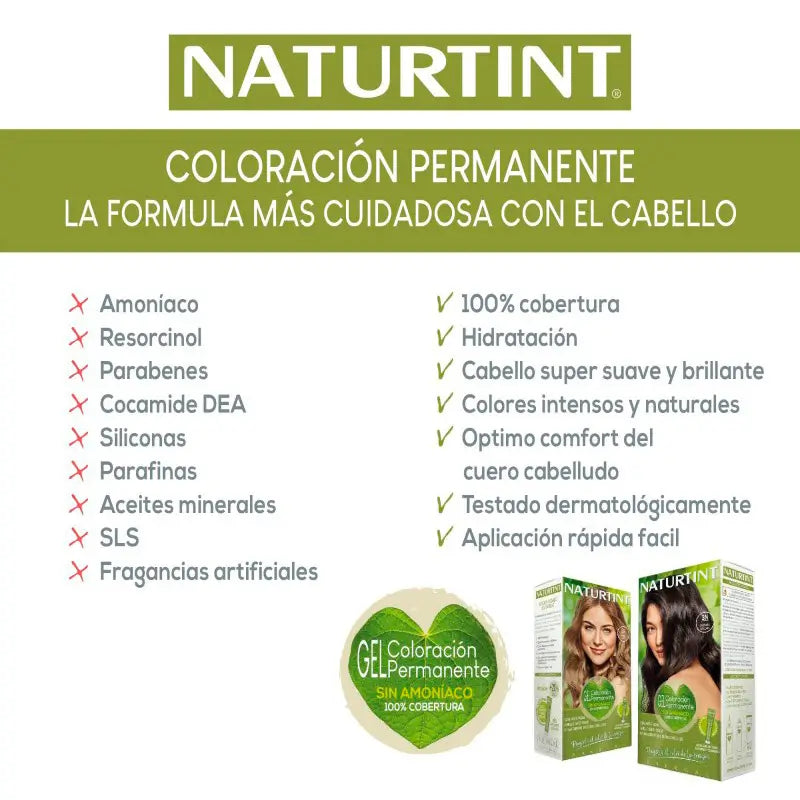 Naturtint Colorazione Permanente Colorazione Permanente Senza Ammoniaca 6.35 - Castano Intenso Cannella