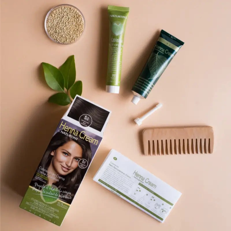 Naturtint Crema Henné Semi-Permanente Colorazione Naturale per Capelli Senza Ammoniaca 5.0 Castano Chiaro