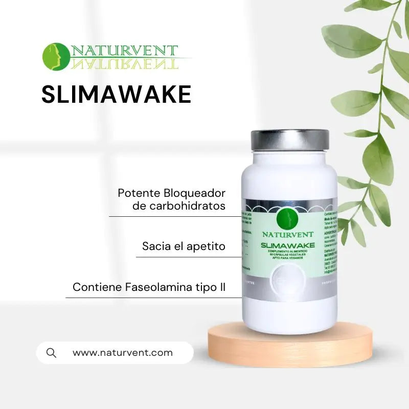Naturvent Slimawake Bloccante di carboidrati, 60 capsule