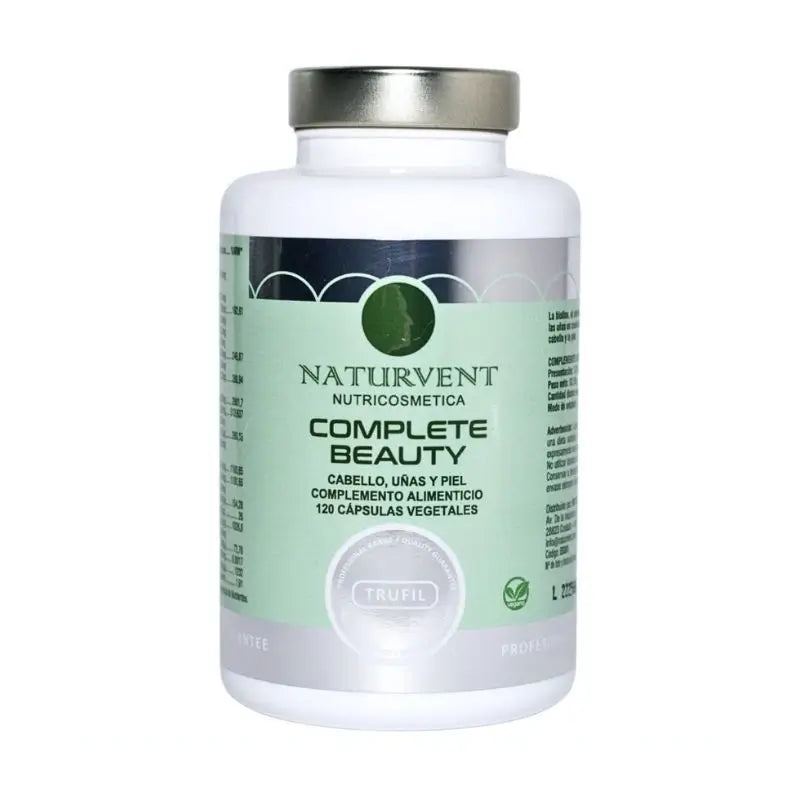 Naturvent Rinforzante per capelli, pelle e unghie. Bellezza completa, 120 capsule