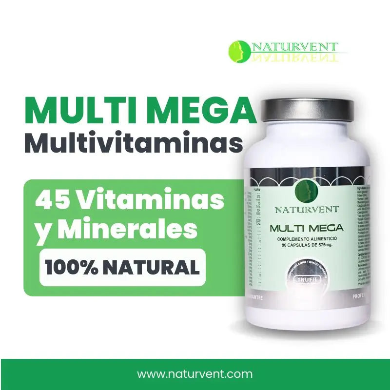 Naturvent Multivitamins Multi Mega Multivitaminico, 90 capsule