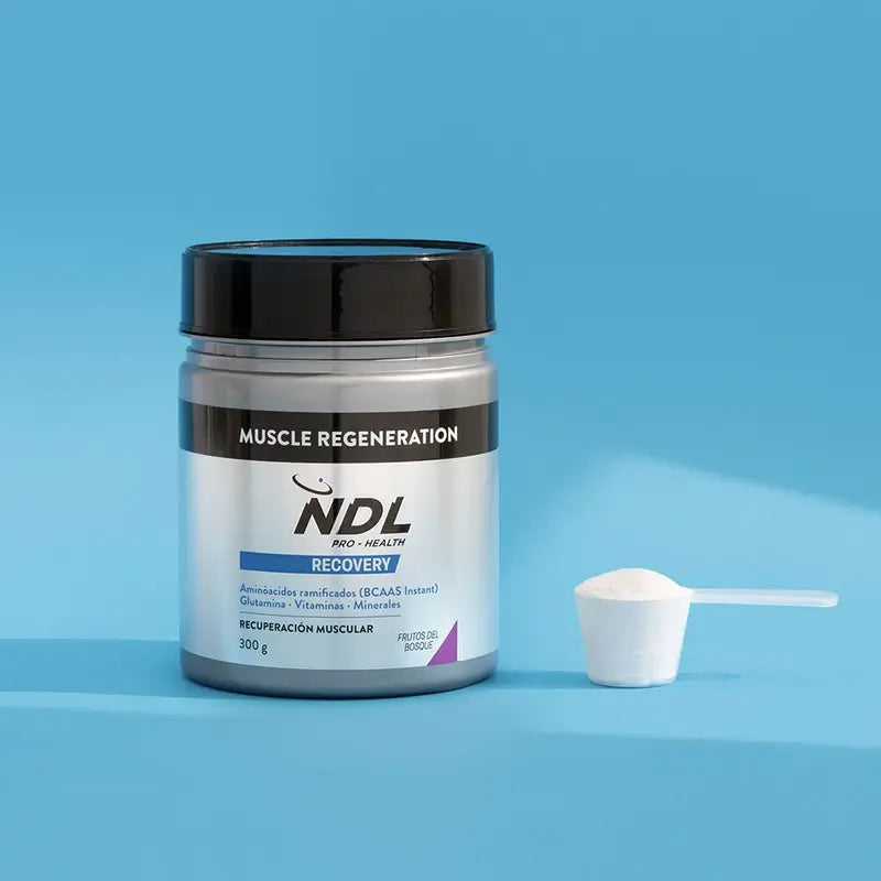 NDL Pro-Health Rigenerazione muscolare, BCAA 2:1:1, Glutammina, Frutti di bosco in polvere 300g