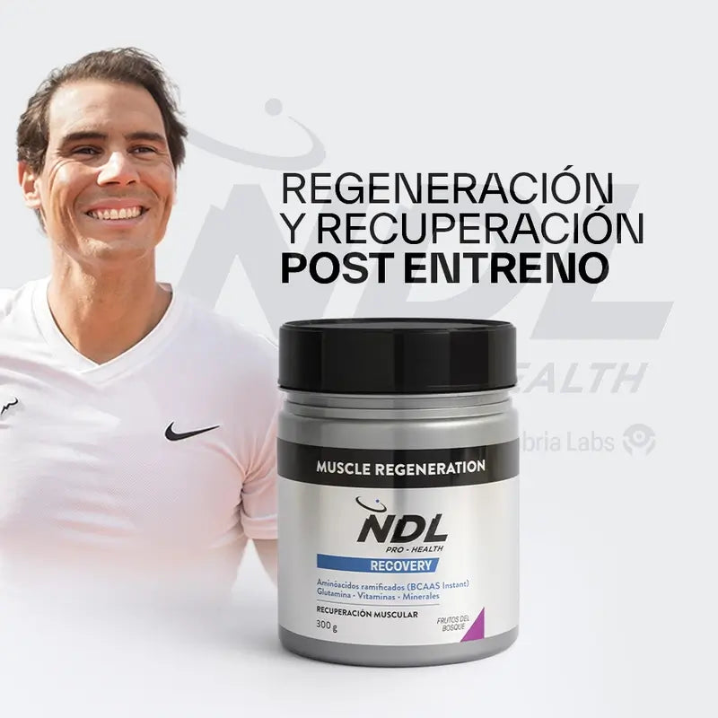 NDL Pro-Health Rigenerazione muscolare, BCAA 2:1:1, Glutammina, Frutti di bosco in polvere 300g