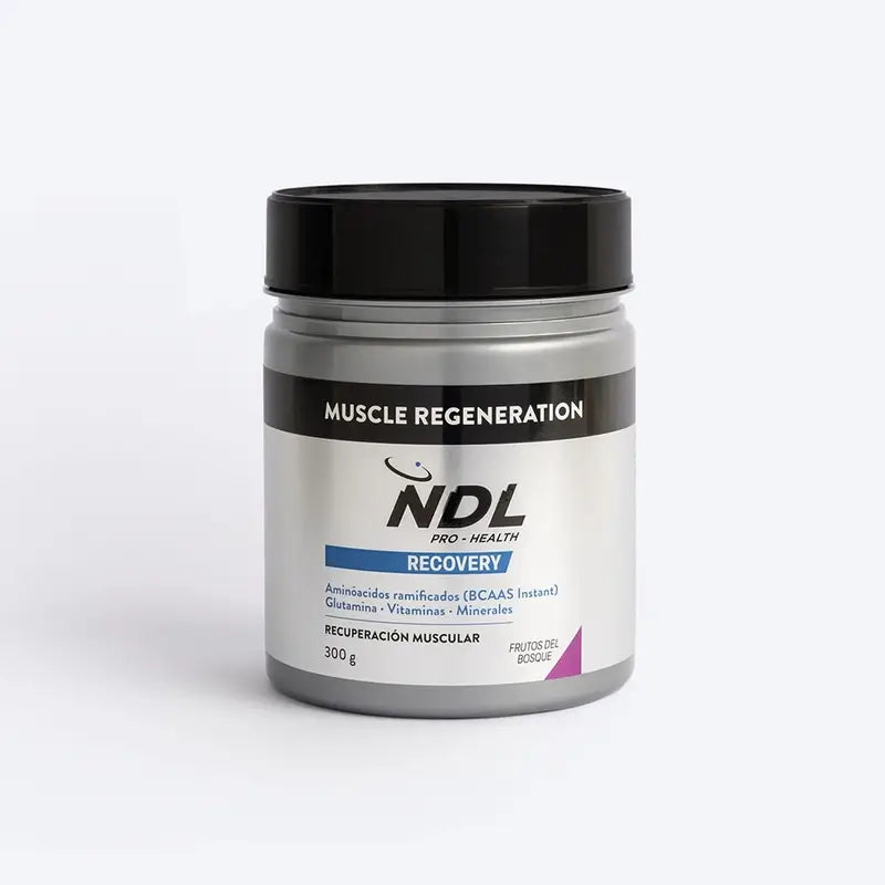 NDL Pro-Health Rigenerazione muscolare, BCAA 2:1:1, Glutammina, Frutti di bosco in polvere 300g