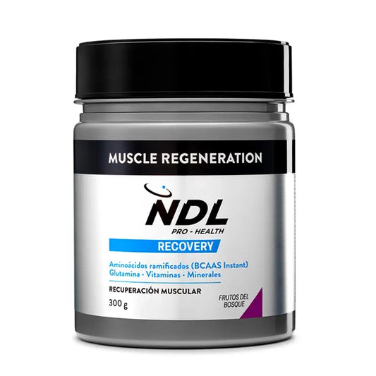 NDL Pro-Health Rigenerazione muscolare, BCAA 2:1:1, Glutammina, Frutti di bosco in polvere 300g