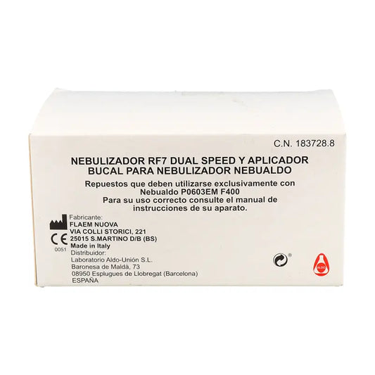 Nebualdo Nebulizzatore Rf7 a doppia velocità + applicatore per bocca