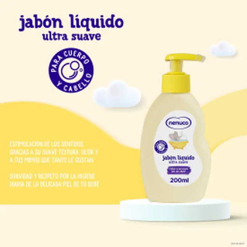 NENUCO Borsa da toilette in stoffa per bambini con sapone e Eau de Toilette, 2x200 ml.