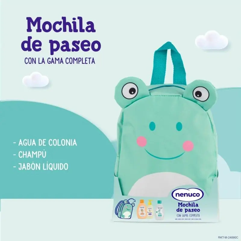 Nenuco Baby Pack Marsupio Rana, con profumo, sapone e shampoo, 3x200ml