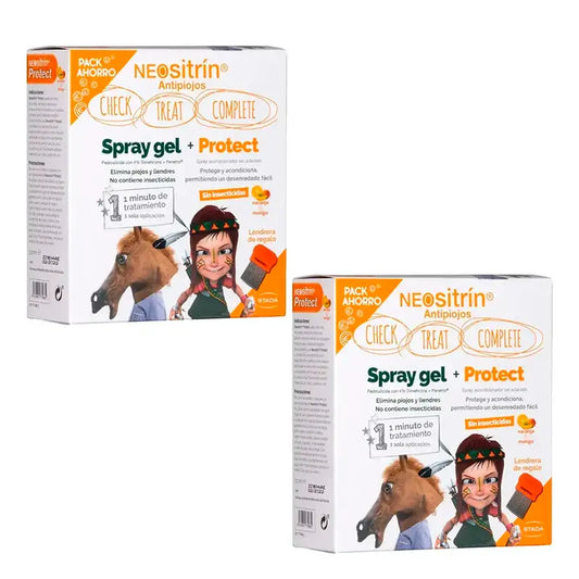 Neositrin Protection Pack + Gel spray + Lendrera, confezione da 2 unità