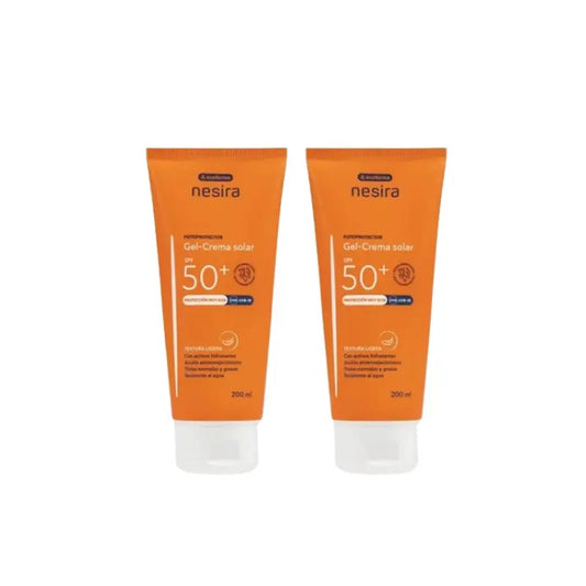 Nesira Sun Gel-Crema Spf50+ , Confezione 2 x 200 ml