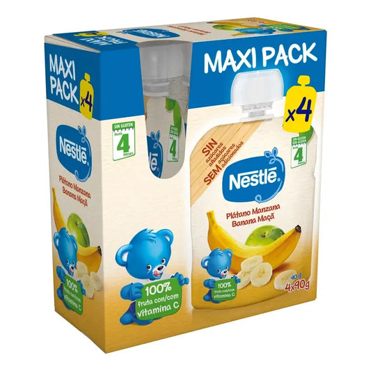 Bustina di banana e mela Nestlé, 4X90g