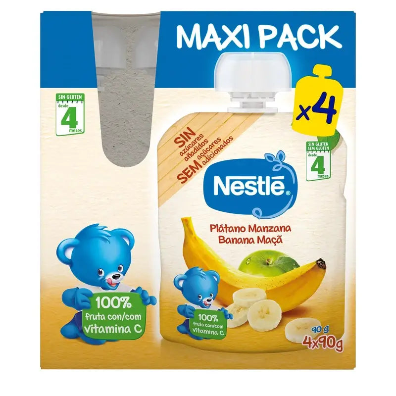 Bustina di banana e mela Nestlé, 4X90g