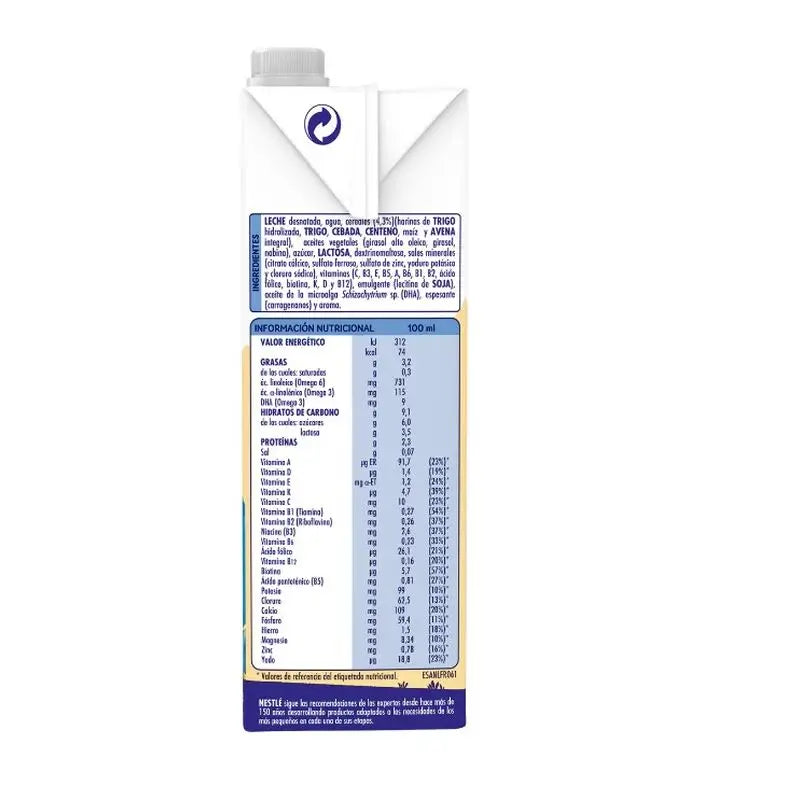 Nestlé Nativa Junior Crescita Cereali 3 Anni, 1L