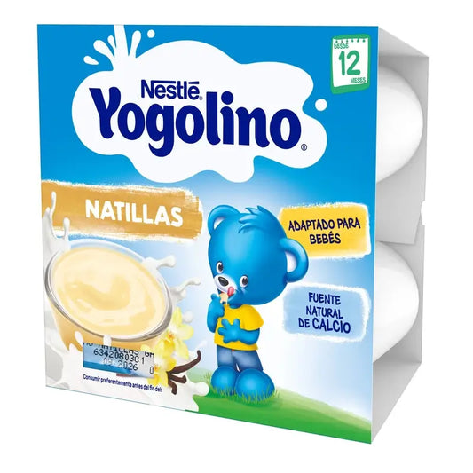 Nestlé Yogolino Desserts Crema pasticcera aromatizzata alla vaniglia, 4X100 g