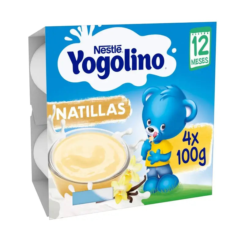 Nestlé Yogolino Desserts Crema pasticcera aromatizzata alla vaniglia, 4X100 g