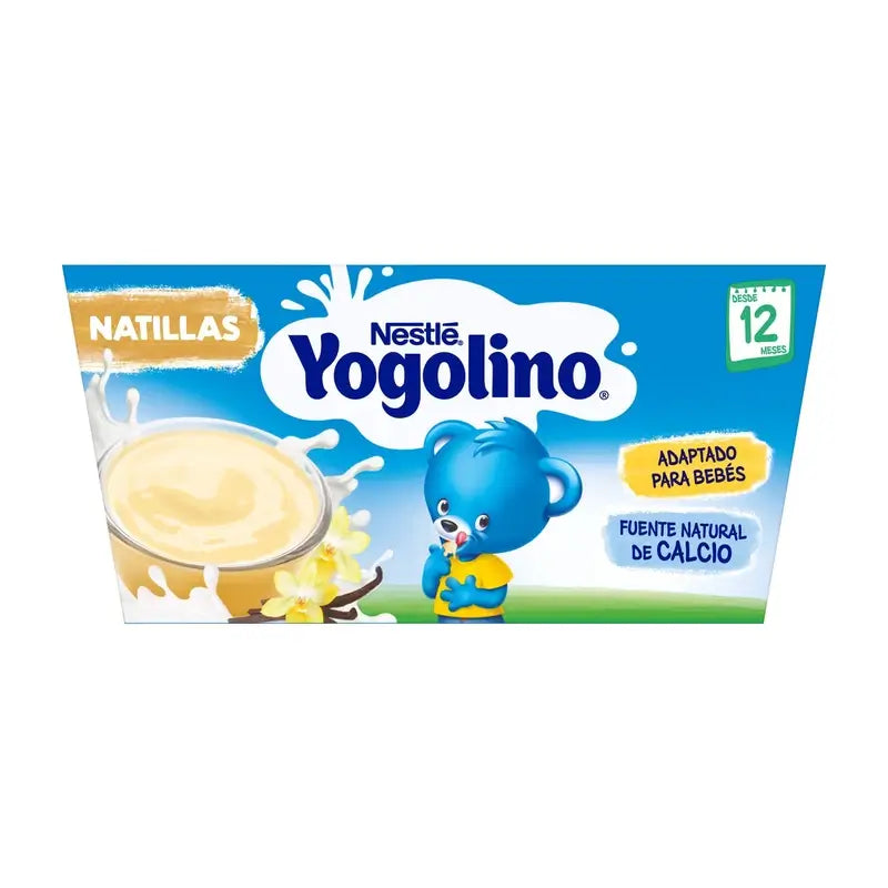 Nestlé Yogolino Desserts Crema pasticcera aromatizzata alla vaniglia, 4X100 g