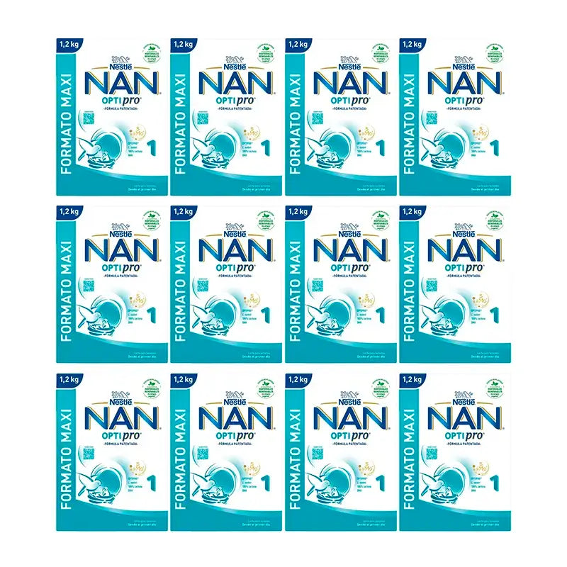 Nestlé Nan Optipro 1 Latte di avviamento, 12X1200 g
