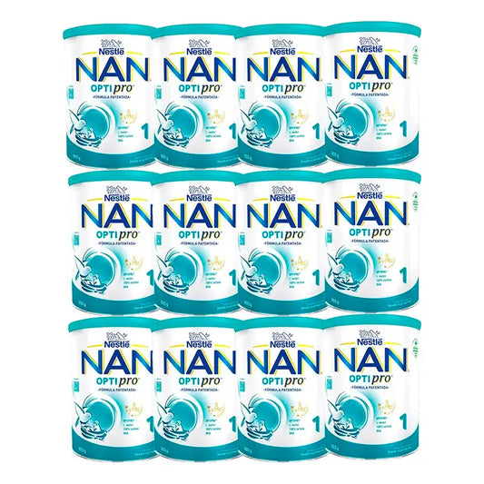 Nestlé Nan Optipro 1 Latte di avviamento, 12X800 g