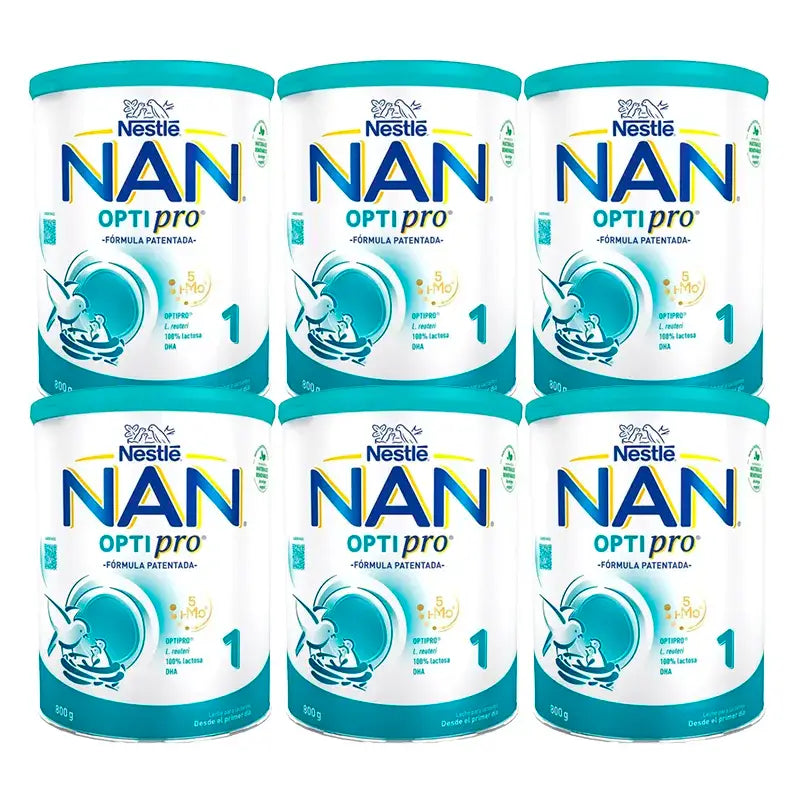 Nestlé Nan Optipro 1 Latte di avviamento, 6x800 g