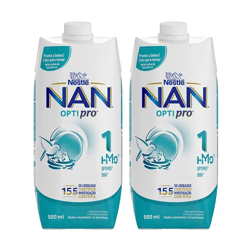 Nestlé Nan Optipro 1 Liquido, 2X500 ml