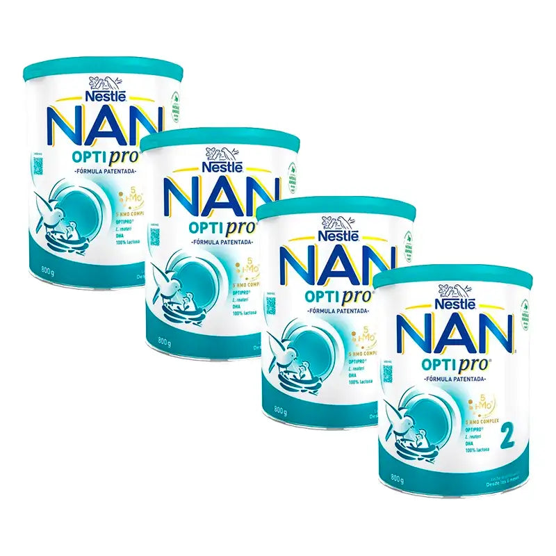Nestlé Nan Optipro 2 Latte di proseguimento, Confezione 4X800g
