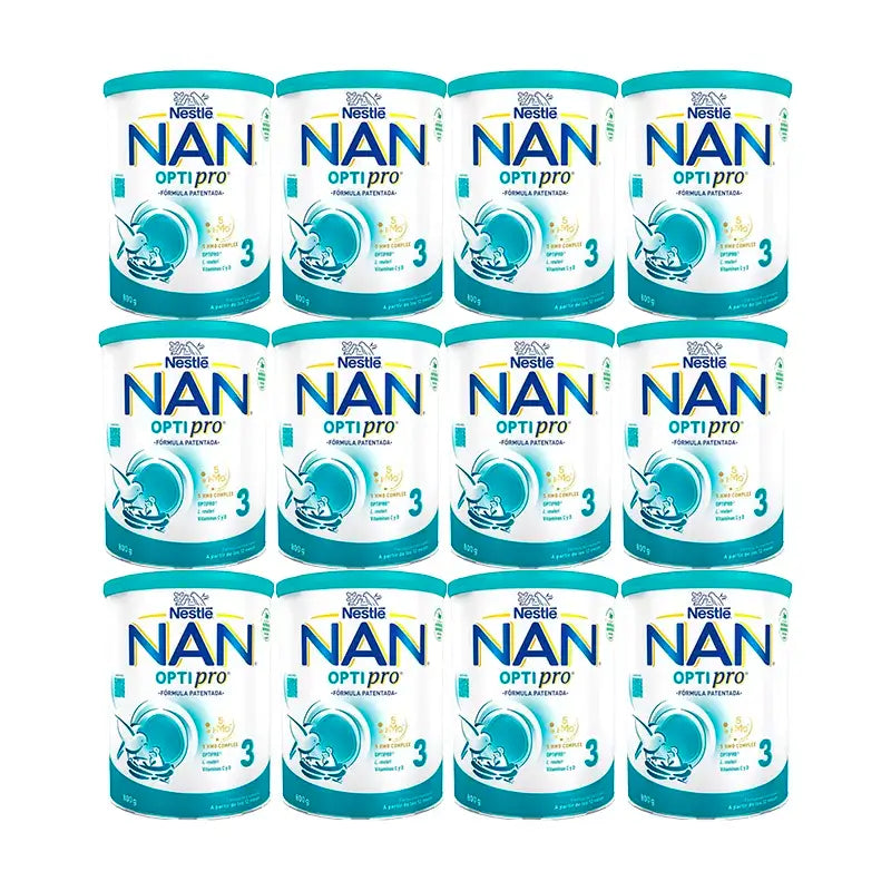 Nestlé Nan Optipro 3 Latte per la crescita, 12X800g