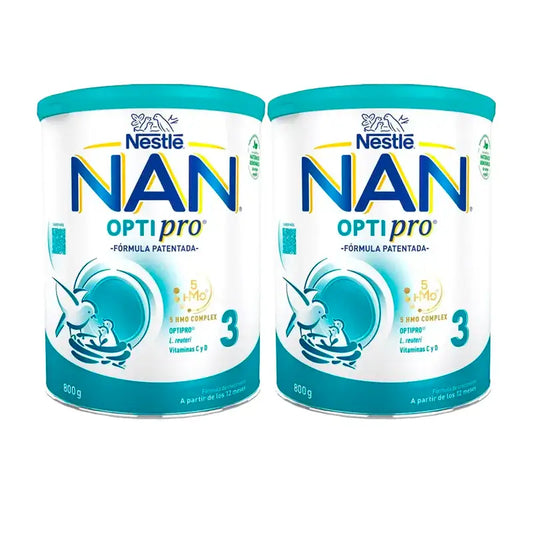 Nestlé Nan Optipro 3 Latte per bambini, 2X800 g