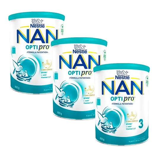 Nestlé Nan Optipro 3 Latte per la crescita, 3x800 g