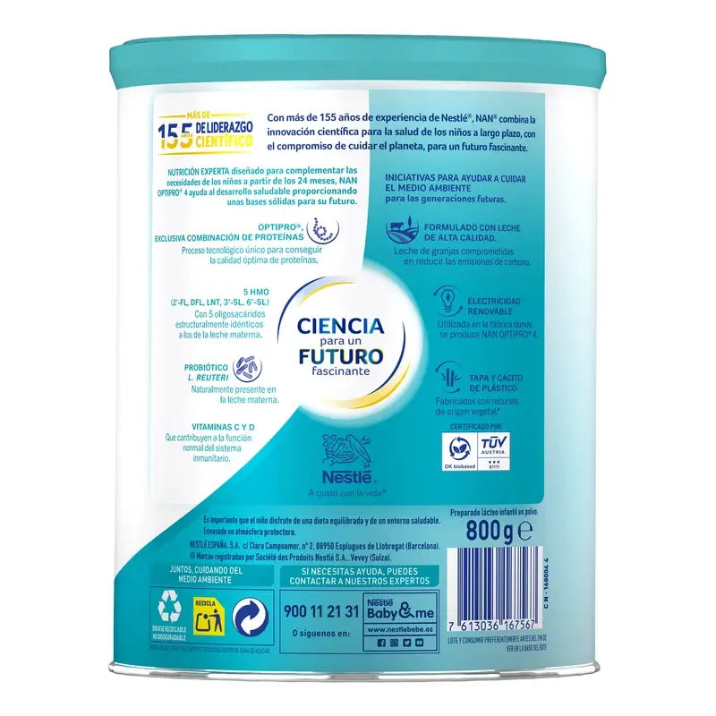 Nestlé Nan Optipro 4 Latte per la crescita, 800 g