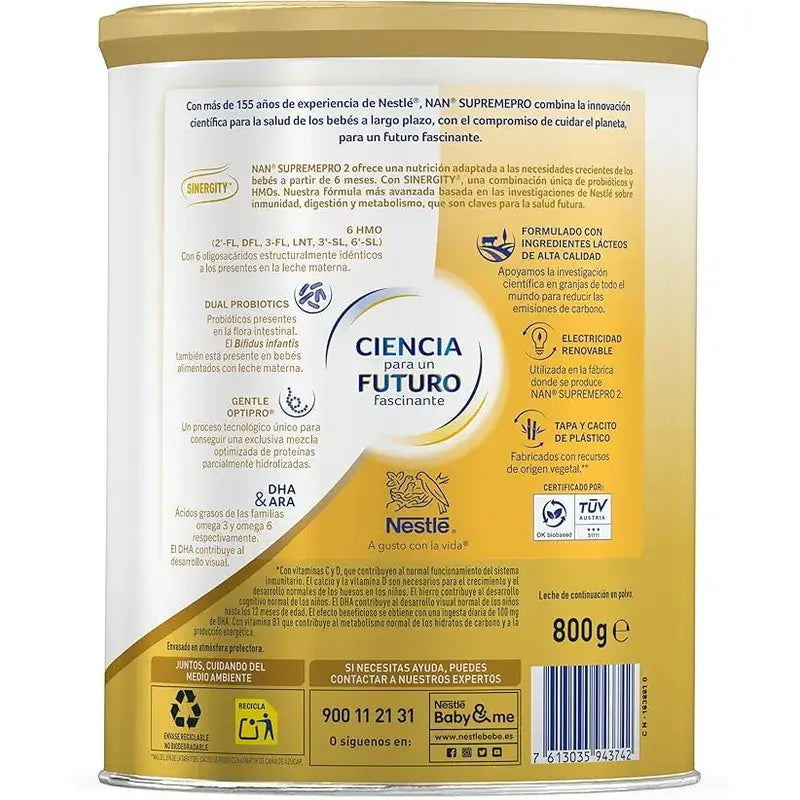 Nestlé Nan Supreme Pro 2 Latte Formula, 12X800 g