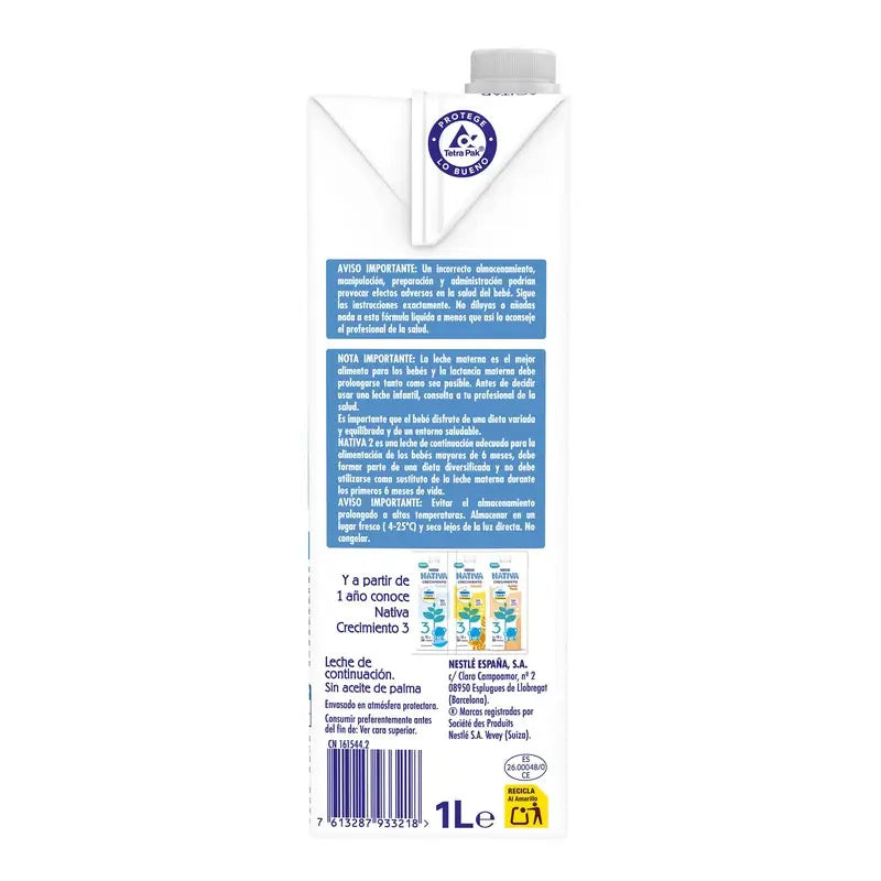 Nestlé Nativa 2 Liquido, 1L