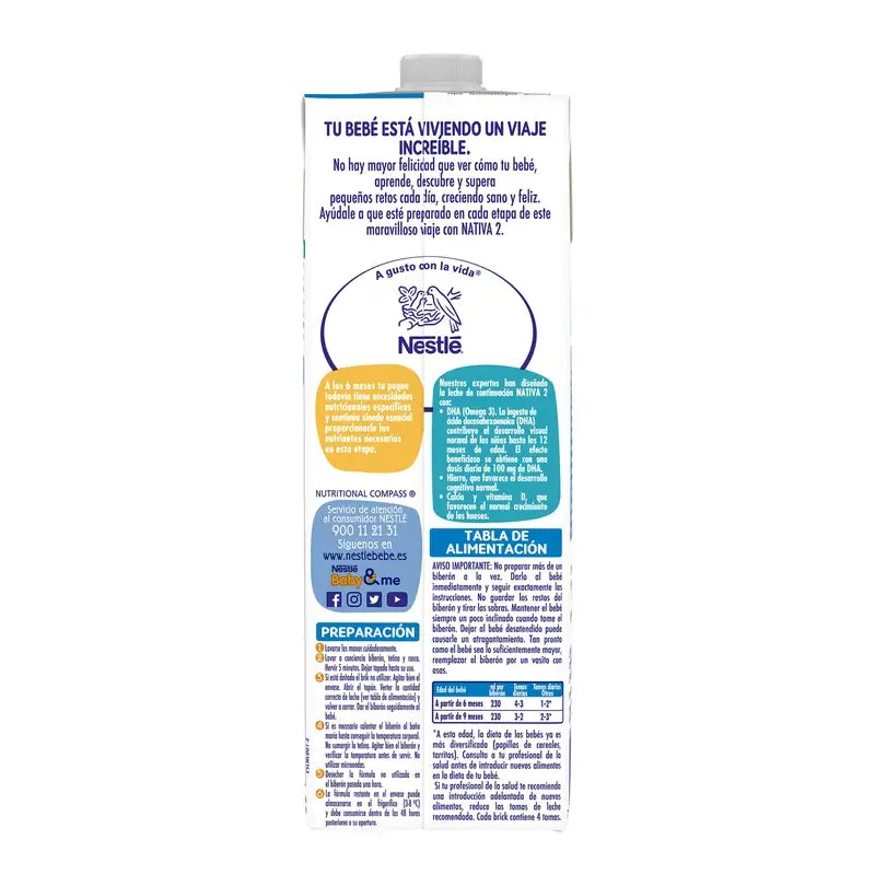 Nestlé Nativa 2 Liquido, 1L