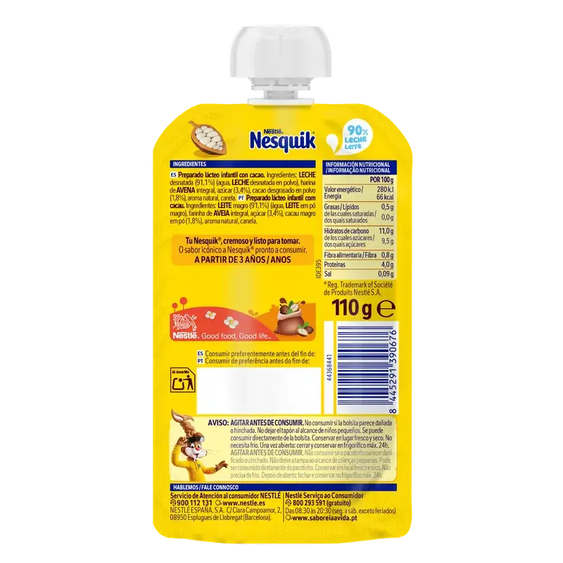 Confezione di cacao Nestlé Nesquik, 16 x 110 g