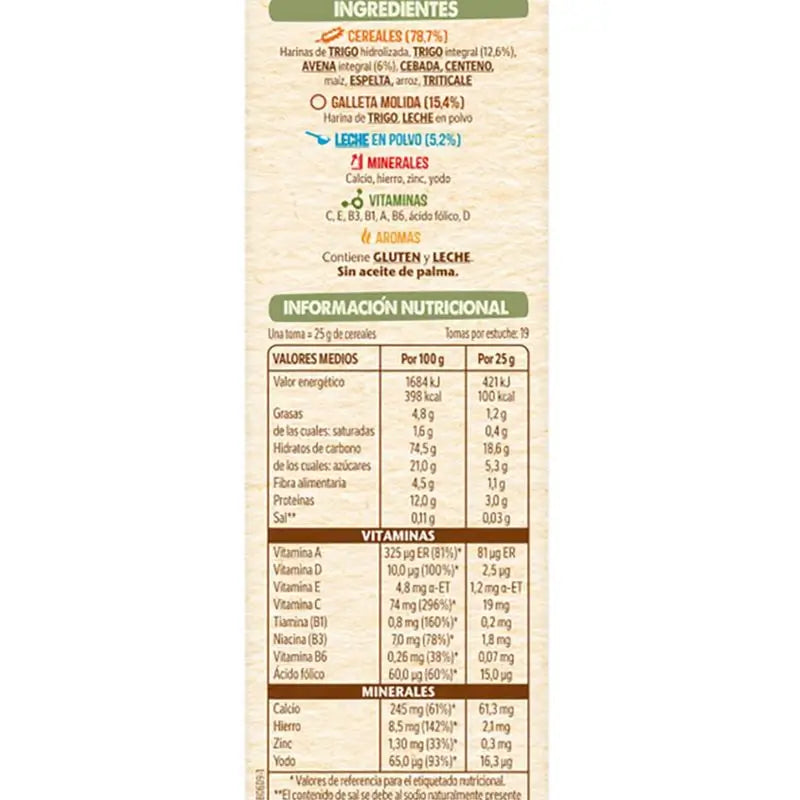 Nestlé 6-Pack 6 porridge 8 Cereali con biscotto Maria, 475g