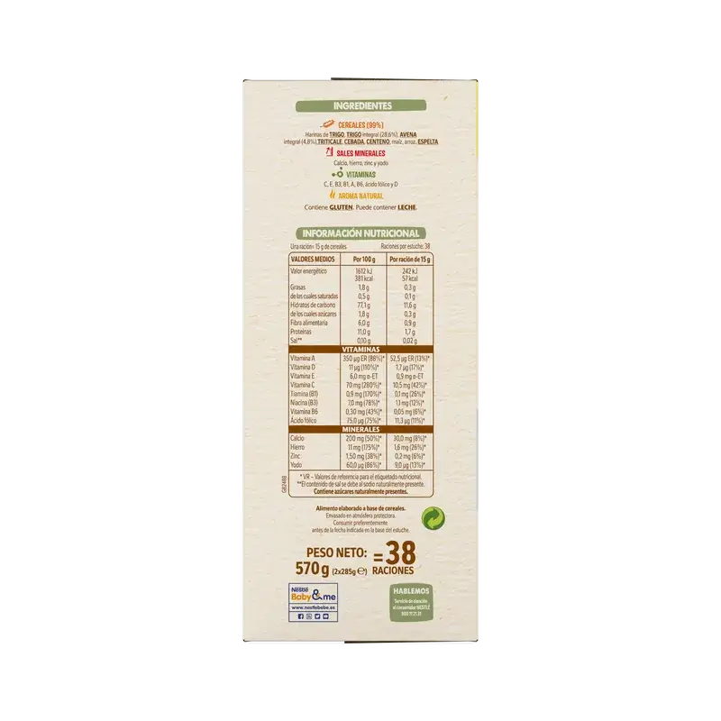 Nestlé Pappa ai 8 cereali 0%, 570 g