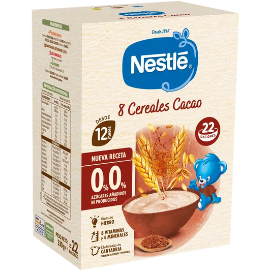 Nestlé Pappa ai 8 cereali 0% cacao, 330 g