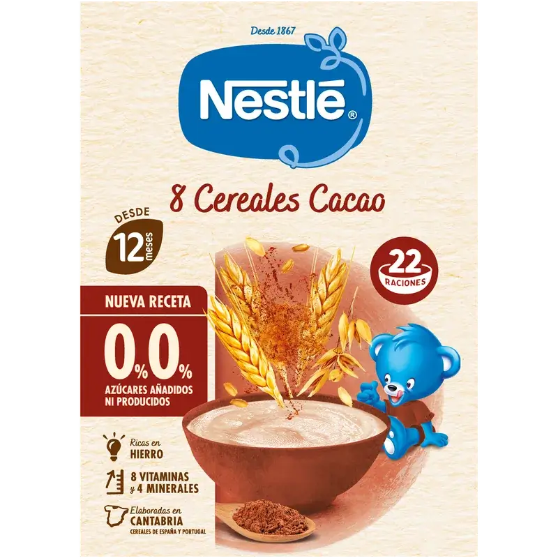 Nestlé Pappa ai 8 cereali 0% cacao, 330 g