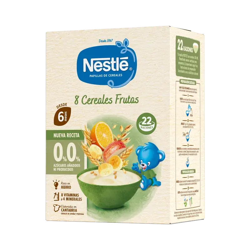 Nestlé Pappa ai 8 cereali 0% frutta, 330 g