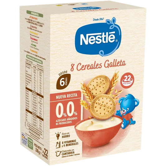 Nestlé Pappa ai 8 cereali 0% biscotto, 330 g