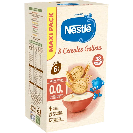Nestlé Pappa ai 8 cereali 0% biscotto, 570 g