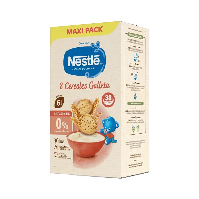 NESTLÉ Papilla 8 Cereali con Biscotti Maria 950g