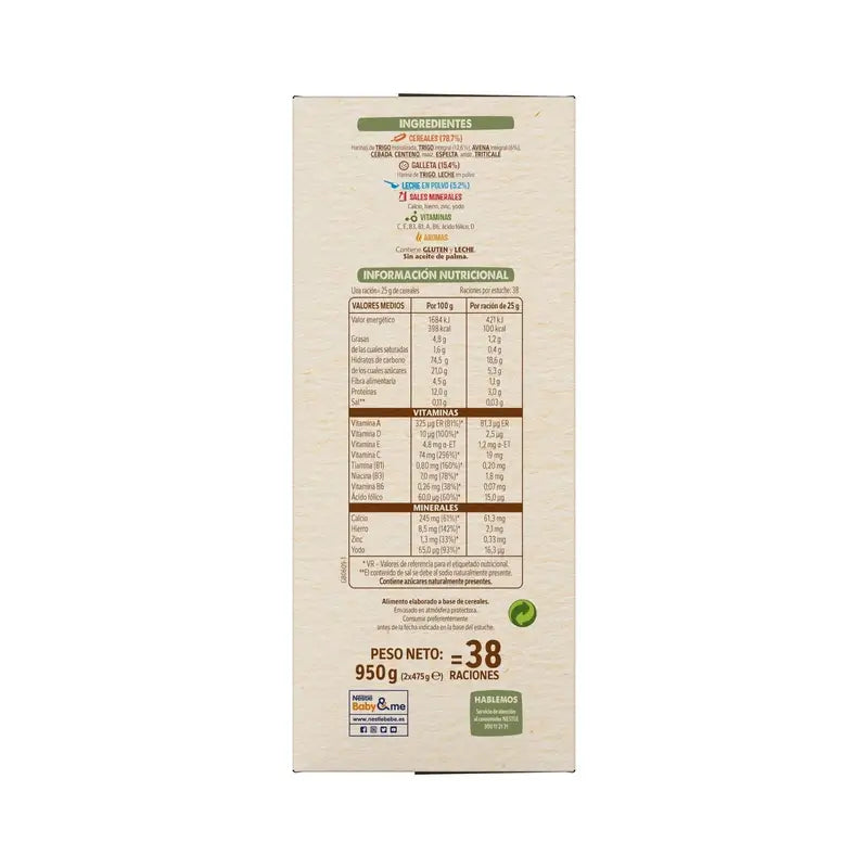 NESTLÉ Papilla 8 Cereali con Biscotti Maria 950g