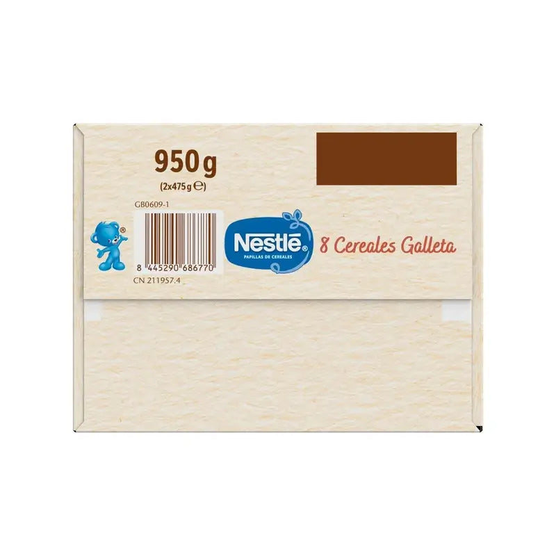 NESTLÉ Papilla 8 Cereali con Biscotti Maria 950g