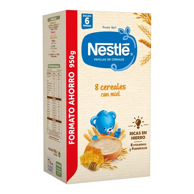 NESTLÉ Papilla 8 Cereali con miele, 950g