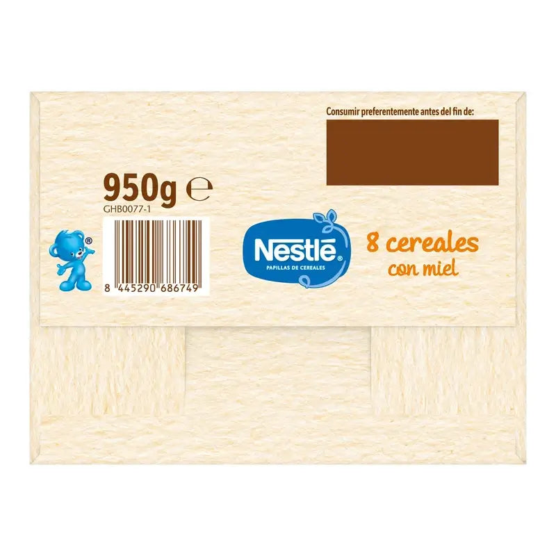 NESTLÉ Papilla 8 Cereali con miele, 950g