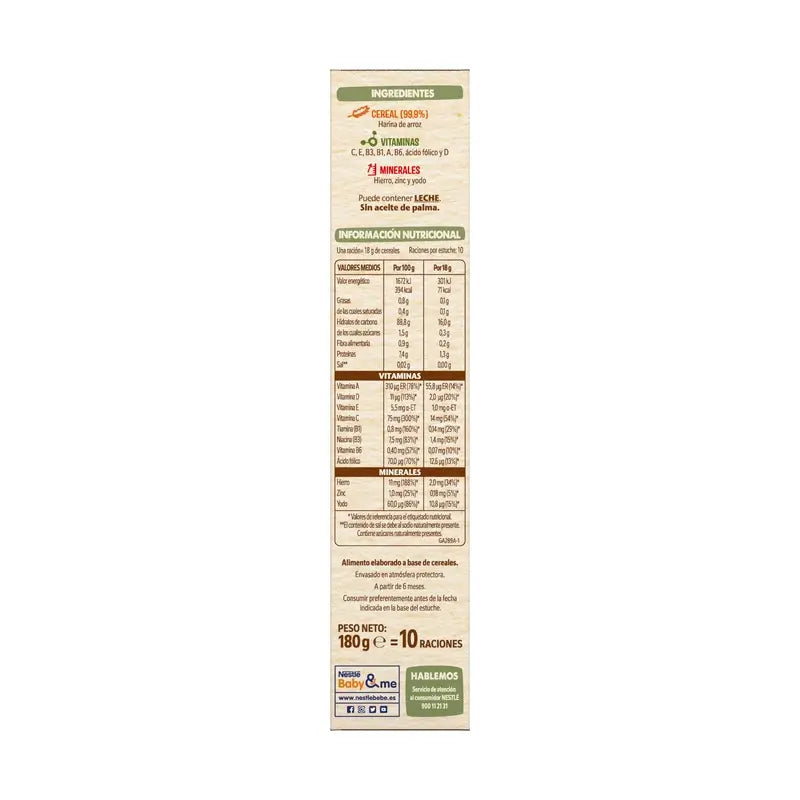 Nestlé Papilla Mais e Riso senza glutine, 180 g